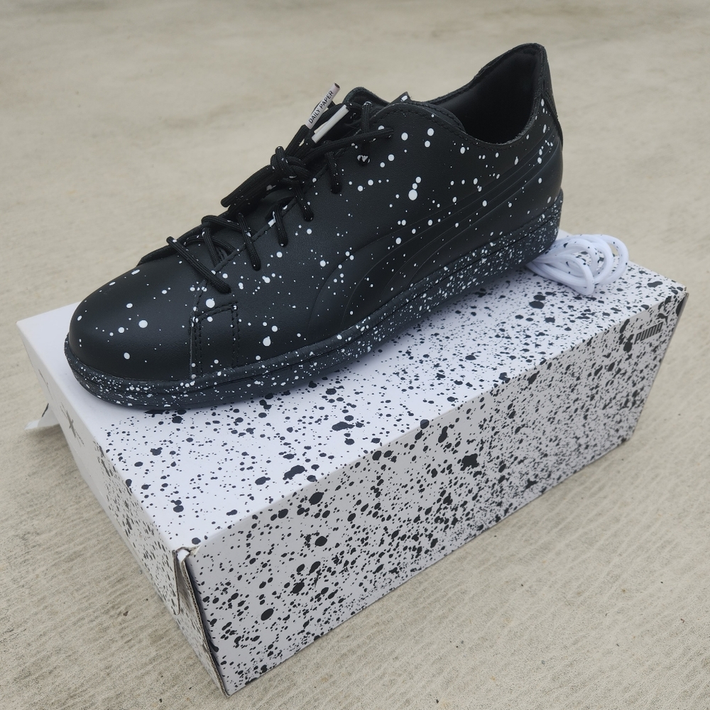 Puma × Daily Paper Match Splatter Sneakers [Sz:10] (Deadstock-New) Black/White